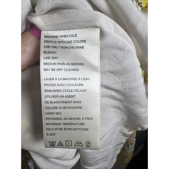 Free People Yara Floral Printed Peasant Flutter Sleeve Mini Dress Size Large NWT - Picture 13 of 15